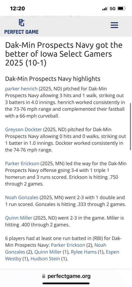 millerquinn9's tweet photo. Good first day at @IowaPG. Guys went 2-0 and are moving on to bracket play tomorrow.
@DakMinProspects https://t.co/UAekktd8QF