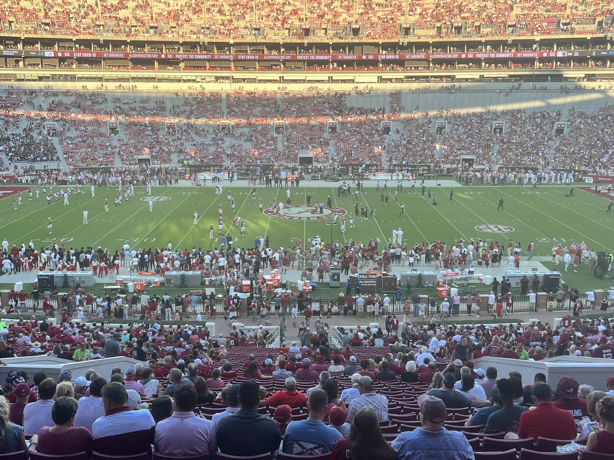 CoachMonceaux's tweet image. Pretty pumped about the seats for todays game! Roll Tide!!