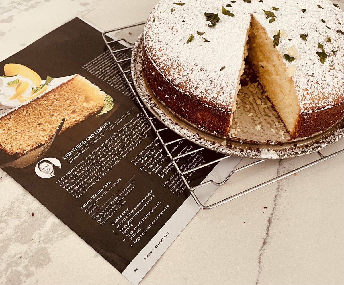 diggsyt's tweet photo. Today’s Baking Challenge: Camille Cogswell’s Lemon-Ricotta Cake https://t.co/QCeDdlkEGd