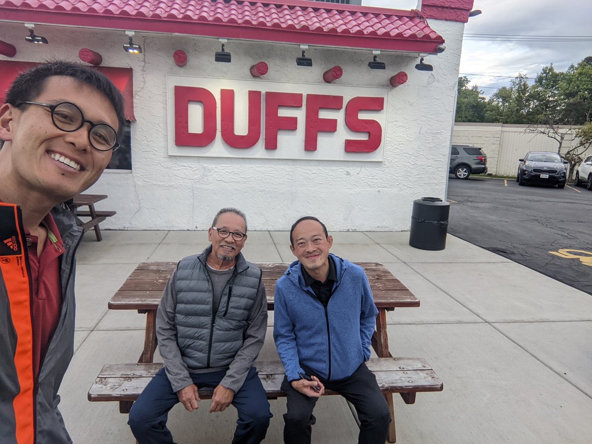Day 36 to Buffalo, NY! 106 miles, 3300 up, 3700 down, max temp 64F. Brisk riding along the wineries and orchards of Lake Erie! PA and NY drivers could be a little less agro 🙄 Thank you to Ahia Bryan (and Achi Bets in spirit) for coming down from Toronto to get some local fare!