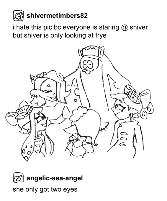 There are pockets of the cephalointernet that speculate about Pearl and Marina but it's not really a widespread thing. When they do eventually go public about their relationship people are like "yeah that makes sense". Deep Cut fans on the other hand are like this 