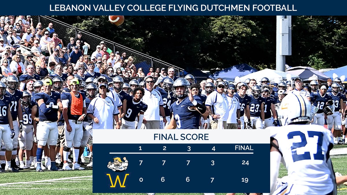 Braden Bohannon got the offense going with three touchdowns and <a href="/LVCFootball/">LVC Football</a> handed another MAC opponent their first loss of the year with a big 24-19 victory over Wilkes! The Dutchmen will be back on the road next Saturday with a trip to Alvernia!

#GoDutchmen
#lvcfb
#d3fb