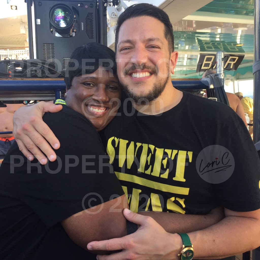 LovelyEbonyDiva's tweet photo. #MyFondestMemoryIs meeting my handsome celebrity crush on a cruise right before the pandemic hit… 🥰❤️😍

#ImpracticalJokers #SalVulcano https://t.co/mQiittFV2I