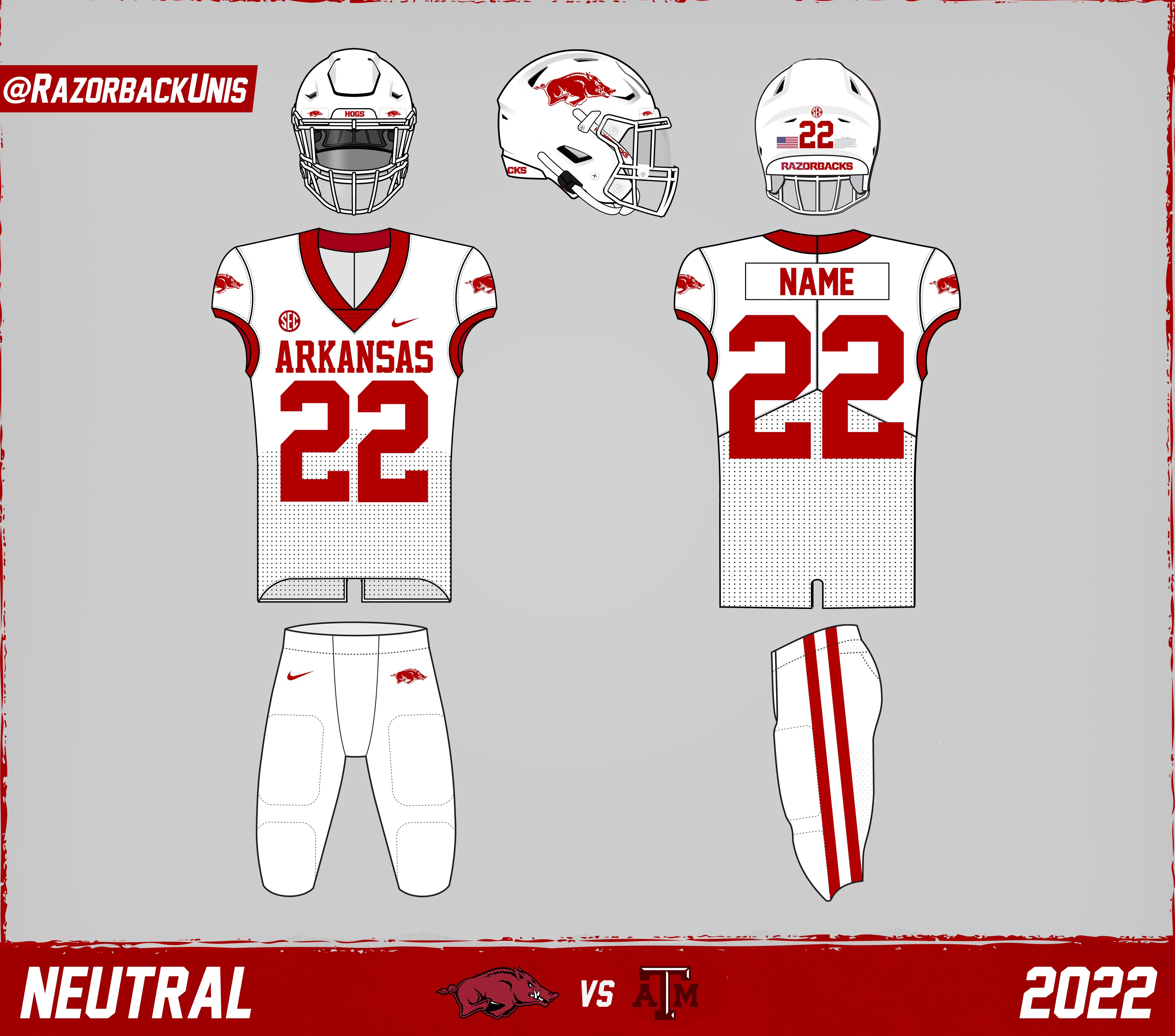Razorbacks Uniform Tracker RazorbackUnis X