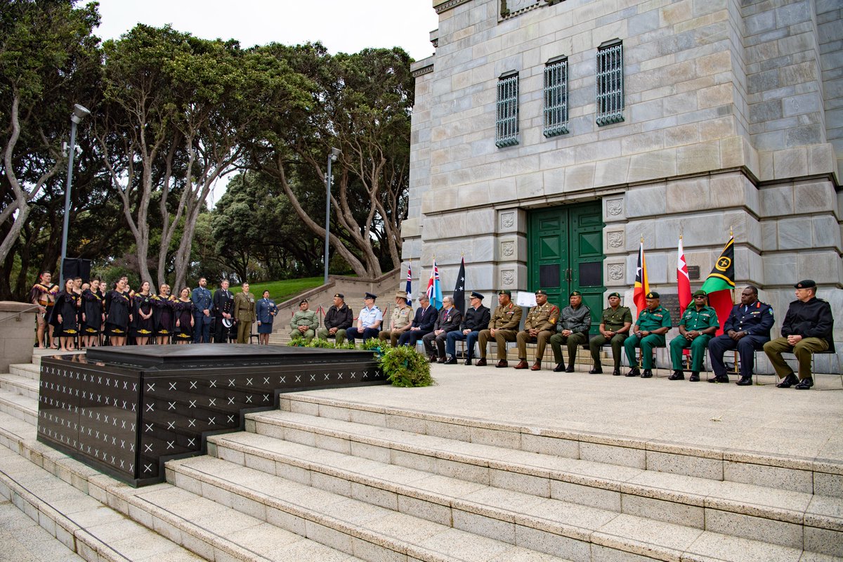 Today, we officially welcomed the South Pacific Chiefs of Defence to Aotearoa New Zealand for the Totara Leadership Retreat. A pōwhiri and wreath laying ceremony was held at Pukeahu National War Memorial Park in Wellington.
 
#Totara2022 #PacificPartners