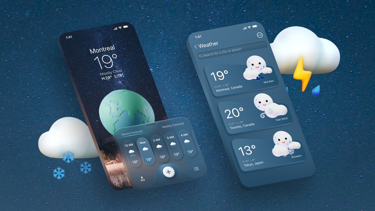 Creative_Sprks's tweet photo. Weather app UI Design Concept 🌧️
Need a quality design contact me here:
https://t.co/wXpmNMf7bL
#weather  #WeatherApp #weatherappdesign #mobileappdesign  #appdesign #uidesigner  #appdesigner #uiux #uiuxdesigns #uxdesign #success #creative #business  #freelancegraphicdesigner https://t.co/gjLmtVfZ6x