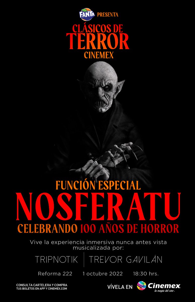unpluggednewsmx's tweet photo. Tenemos 3 pases dobles para una función especial de #Nosferatu musicalizada en vivo. Ganar es muy sencillo

- Darle ❤️ y 
- Seguirnos en nuestras redes sociales #FB, #Twitter e #IG
-Seguir a @cinemex
- Arrobar con quien irán
- Mandarnos DM con captura de haber seguido los pasos. https://t.co/Aubq57fhTH