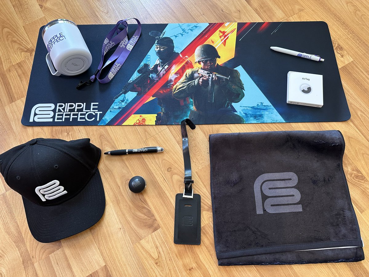 RobGzzzLA's tweet photo. Fresh Ripple Effect Studios swag drop this week to celebrate the office opening and our Housewarming party. Lots of cool stuff in this box! #rippleeffect #gamedev #videogameswag #battlefield https://t.co/p7xOs7KJvb