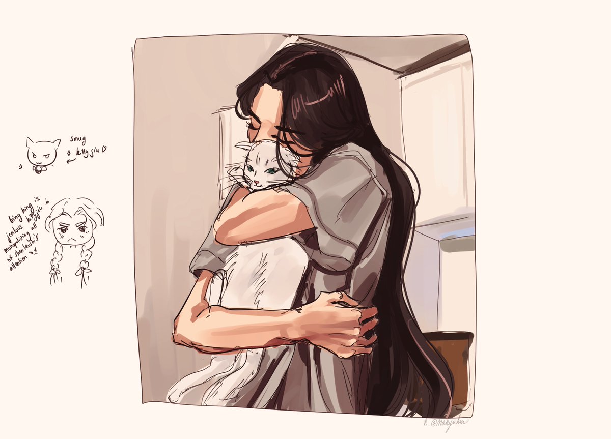 nakyuhm's tweet photo. photo study sketches / fem bingqiu modern AU, white lotus arc part 5, week-end! 🧺🍰☀️
#svsss #bingqiu https://t.co/jdxHK1EnaU
