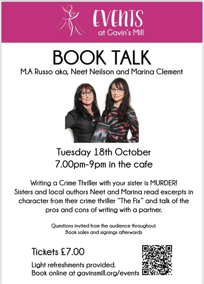 Come here us talk about writing with a partner and about our crime thriller The Fix