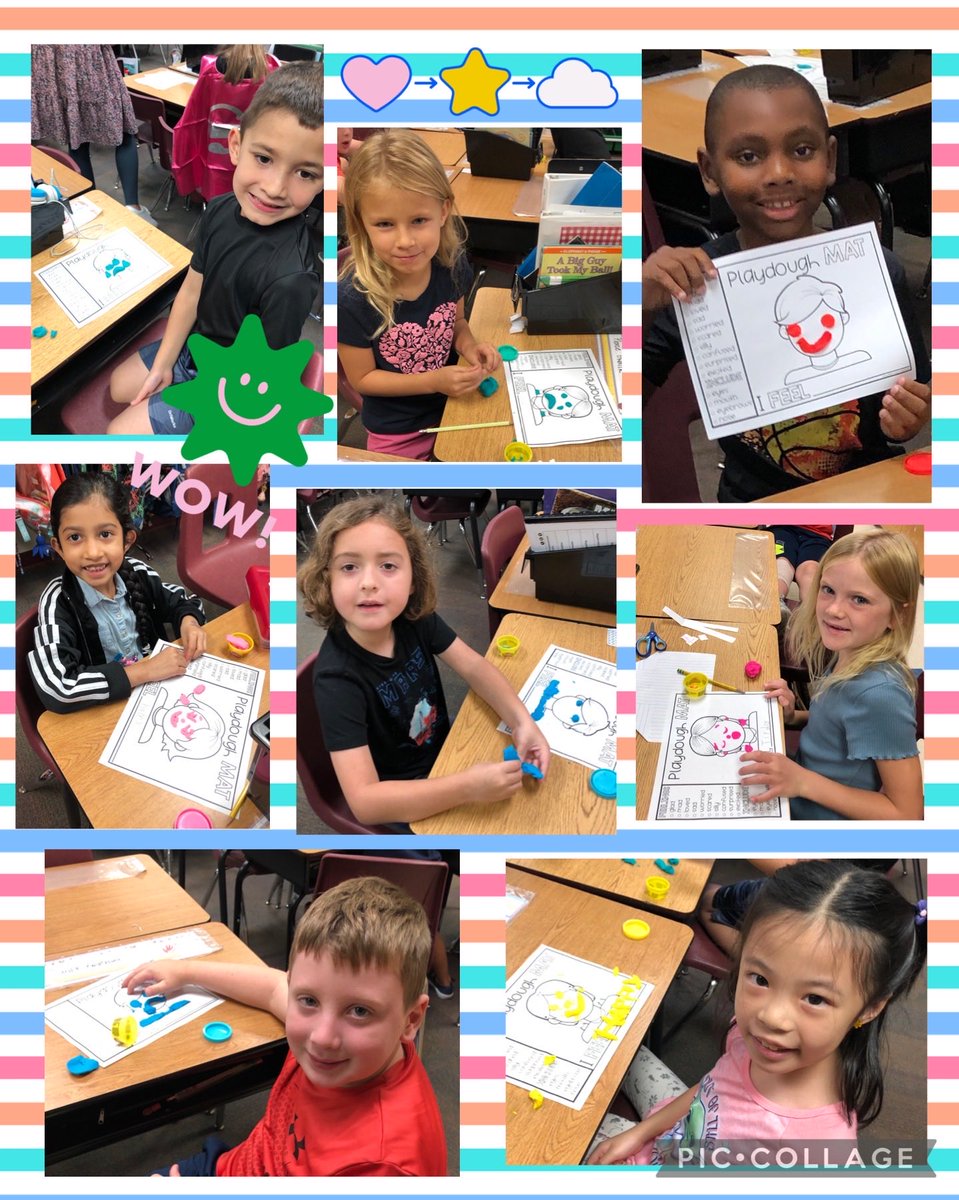 bryanandshelli's tweet photo. Mrs. Blanco helped our Clementines share their feelings with play-doh faces. 🍊⁦@BakerElem⁩ #bakerbettertogether https://t.co/aUNvYhLLI6