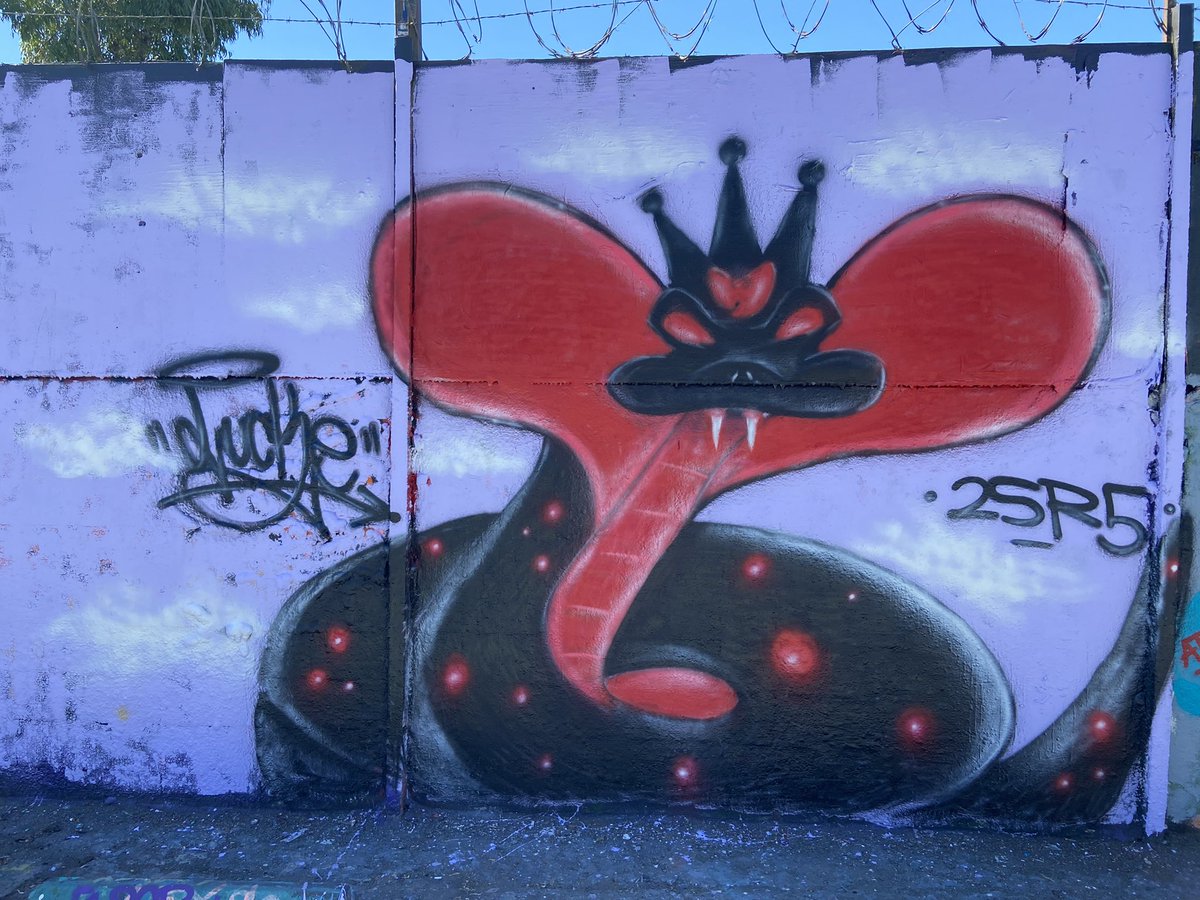 LuckeOne1's tweet photo. Quickie today in LA #cobra #graffiti #lagraff #2sr5 #wutang #losangeles #paint #hotday #luckeone #kingcobra https://t.co/X70MmmUaI6