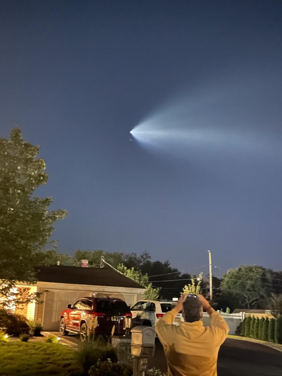 Falcon 9 launch from North Shore of Long Island tonight