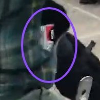 Christo33114911's tweet photo. @creek_twit Closeups of the hand and pockets of #ClockworkAlexPB from the @Nigrotime clip above. Someone off-camera sprayed LEO just before this scene, but positioning indicates it likely wasn't him. In fact, he steps up to help the officer who was tripped. Will keep looking in this area. https://t.co/2kMsIYqGPh