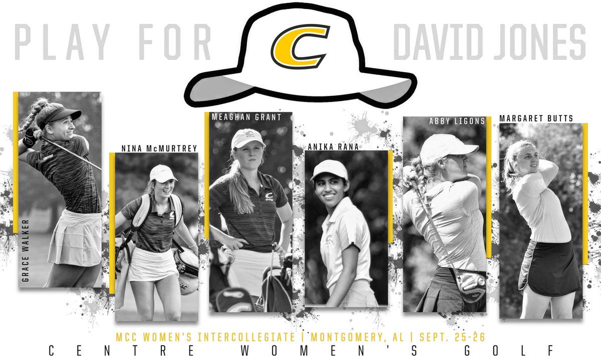 centre_wgolf's tweet photo. We are playing for something bigger this year. We hope to make Coach Jones proud as we tee it up again tomorrow at the MCC Women’s Intercollegiate. Sr. Abby Ligons gets us started tomorrow at 8:45 am (cst) #PlayForCoachJones #ForeveraColonel https://t.co/tx9Bl0HslC