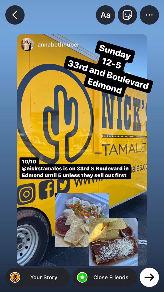 nickstamales's tweet photo. Find us at 33rd and Boulevard in Edmond on Sunday from 12-5pm!
#oklahomafoodtrucks #jumbotamales #alwaysfresh https://t.co/U5ZqH82Kc9
