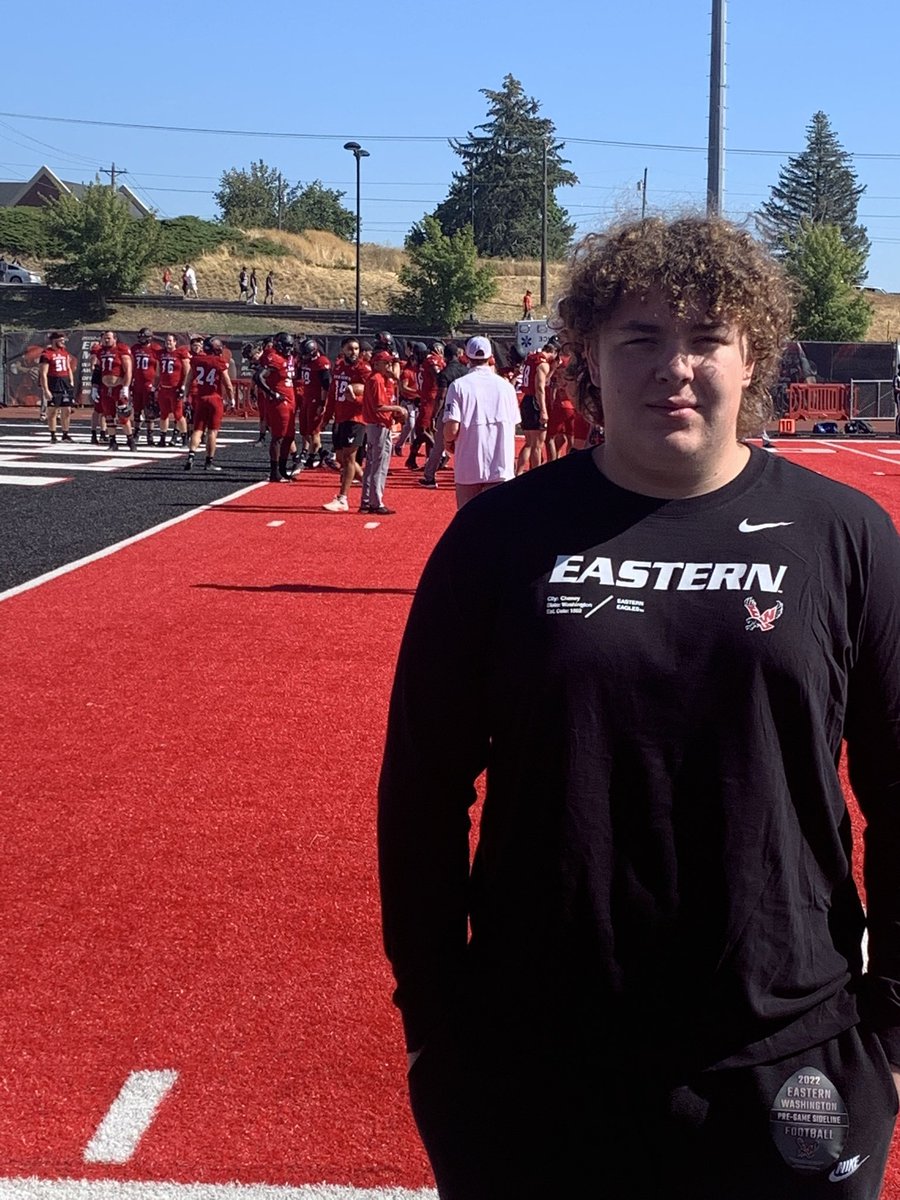 Had a fun time today at <a href="/EWUFootball/">EWU Football 🏈</a>! Thank you <a href="/CoachJaseBooty/">Jase Butorac</a> <a href="/CoachBestEWU/">Coach Aaron Best</a> for having my dad and I today! 

<a href="/LyndenLionsFB/">Lynden Football</a> 
@WhatcomPreps 
<a href="/RylandSpencer/">Ryland Spencer™</a> 
<a href="/BrandonHuffman/">Brandon Huffman</a>