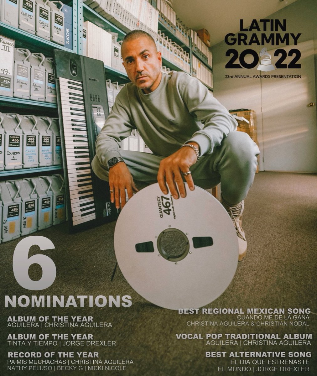 Wooooo 6 NOMINATIONS !!!@LatinGRAMMYs 🙏🏻

<a href="/xtina/">Christina Aguilera</a> 
<a href="/drexlerjorge/">Jorge Drexler</a>