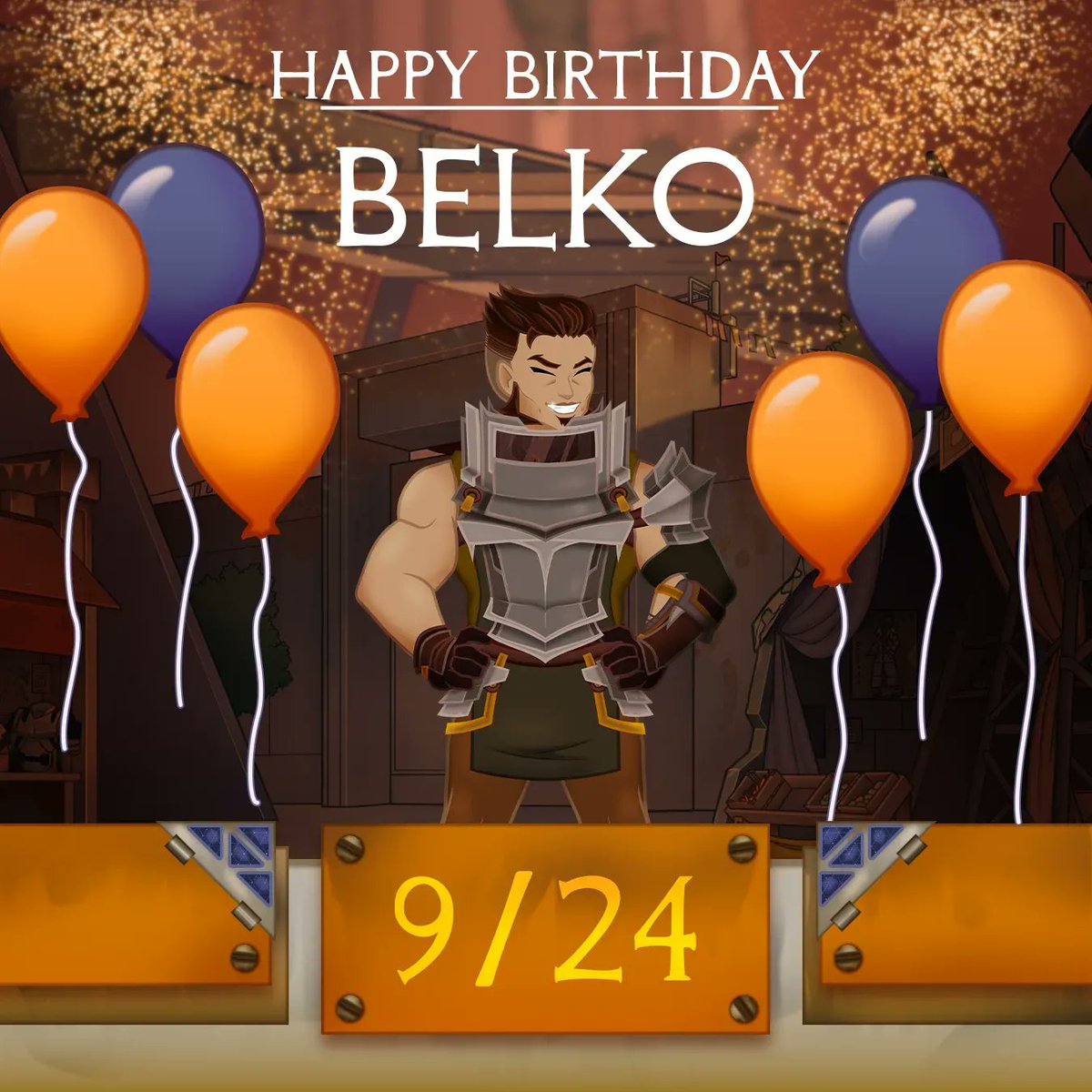 TEOTLNewAge's tweet photo. Today is our favorite blacksmith's birthday! Happy Birthday, Belko! 🎈
""What's a birthday without a party? Let's get out the good stuff, don't worry, I'll drink your share." 🍷
#TEOTLNA #Belko #gamedevs #indiegames https://t.co/y8E0fOd63b