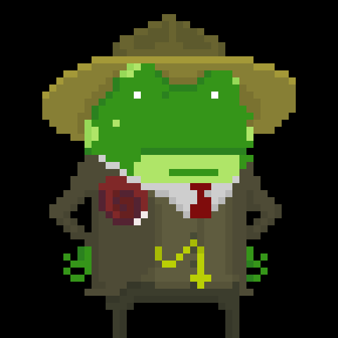land_froggy's tweet photo. Frogland inhabitant #388 from the Fly Rink Combining Machine!
#nftcommunity #nft #nftart #nftcollector #frogland #ffr #froglandflyrink #pixelart #crypto #cryptoart #nftdrop #nfts #pfp
 24-Sep, 6:1PM https://t.co/EuHfjOJwYW
