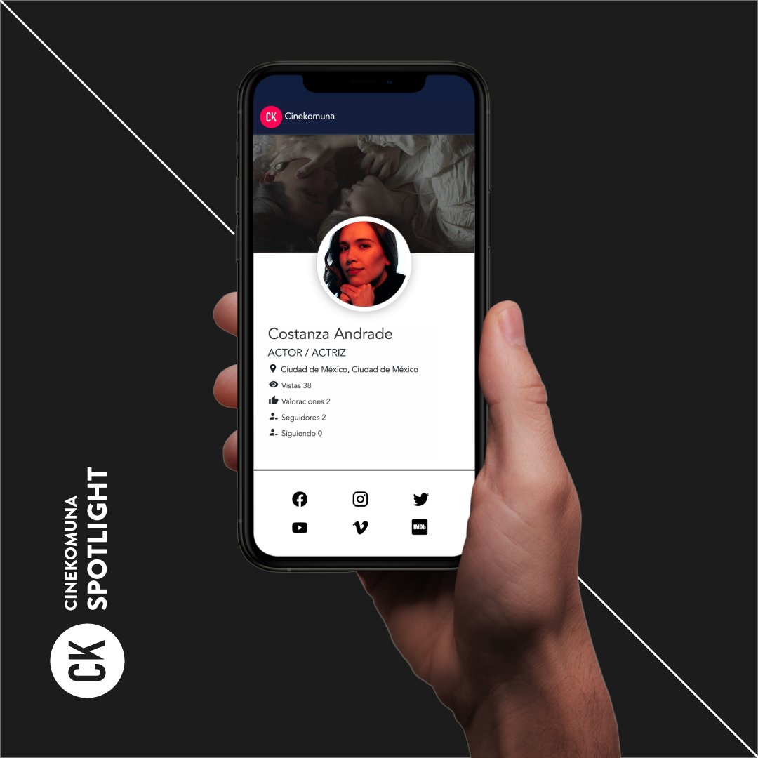 CineKomuna's tweet photo. SPOTLIGHTS - CAST
Es para nosotros un placer darle la bienvenida a Cinekomuna a la actriz Costanza Andrade @cozyandrade . Para conocer más de su trabajo, te invitamos a visitar su perfil en la plataforma.

https://t.co/XVhfPZbRsM
¡Crea tu perfil y forma parte de CK! https://t.co/UB1bQotvvj