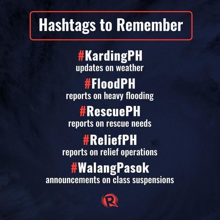 rapplerdotcom's tweet photo. Super Typhoon Karding (Noru) is expected to batter Central Luzon with torrential rain and fierce winds. Here are some hashtags to remember.

If you have photos or videos of the situation in your area, tag @MovePH and use #KardingPH. https://t.co/zAhLCpBZT1