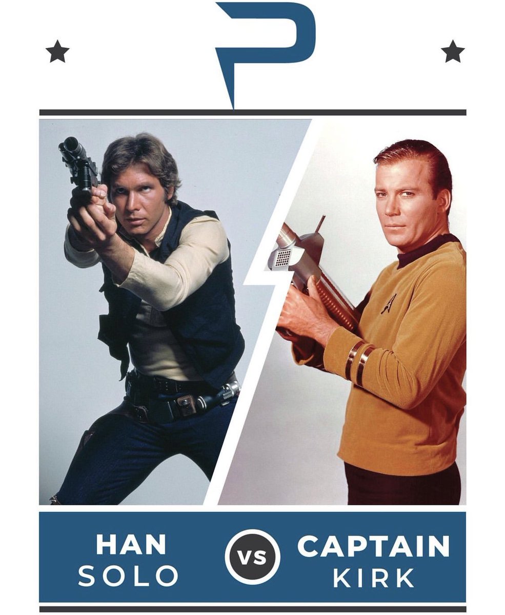 PCLaptops's tweet photo. Help us settle an office debate

Coworker says Kirk
I say Solo.

We need some extra opinions, who would you choose? https://t.co/OZ2WVte8Uv