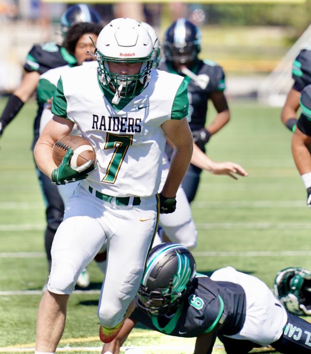 Charles Hausman blasts for a TD as Rio Americano runs by El Camino 50-22. Photos on MaxPreps soon.   <a href="/RioRaidersFball/">RioAmericanoFootball</a> <a href="/RioAmericanoFB/">Rio Americano Football</a>