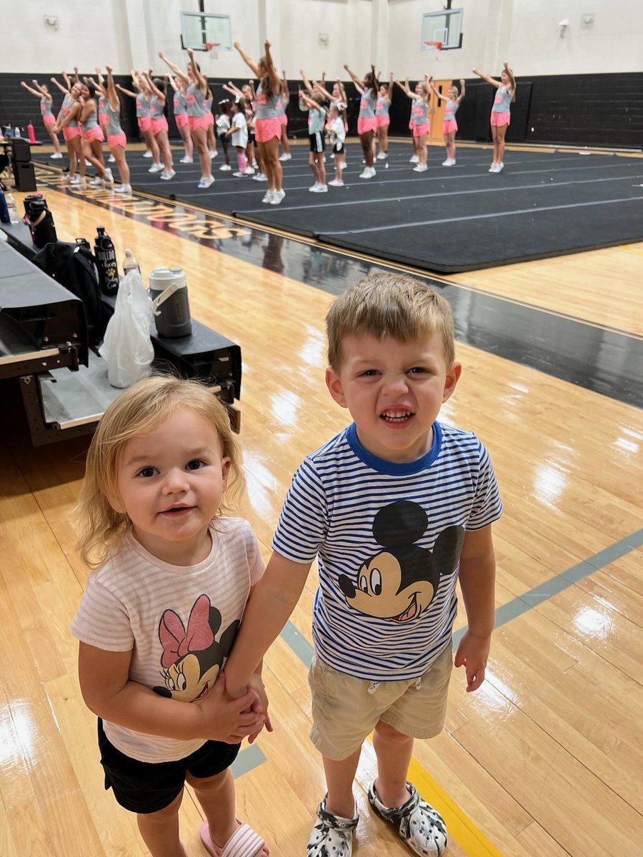 When momma is on the <a href="/RoyseCityCheer/">RCHS Cheer</a> staff and dad is on the <a href="/RoyseCityGBB/">Royse City Girls Basketball</a> staff you just gotta learn to have fun with each other at the gym!!! Love these 2 little bleacher creatures!