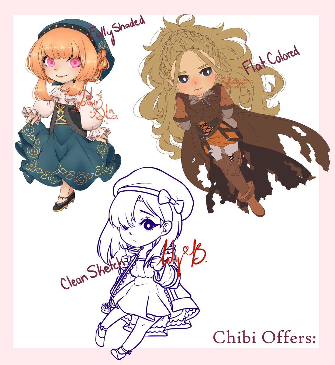 _LilyBlizz_'s tweet photo. Hello! I'm opening #arttrades! I have 3 available slots-- only #chibi for now! If you are interested in an art trade, leave a comment below and show me a few of your art style(s)/offers! I'll start looking through comments after a bit. Thank you!

My #commissions are also open! https://t.co/eV7xXK9yDP
