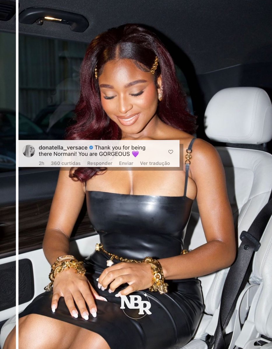 normanibrasiI's tweet photo. IG | Donatella Versace comentou a última publicação da Normani no Instagram. 

Tradução: 
"Obrigado por estar lá, Normani! Você é LINDA 💜" https://t.co/FKkfLn2zra