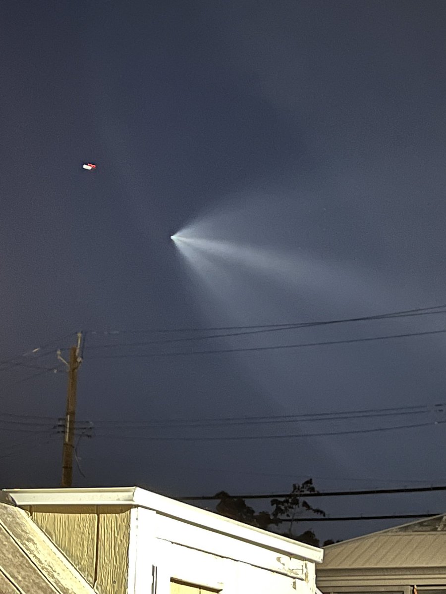 MichaelDennis24's tweet photo. @elonmusk  maybe a heads up next time @SpaceX  launch travels over my house . Thought for sure this was the end (pic not mine nor my house ) credit @scottblokz https://t.co/5G4Kt2kIaM
