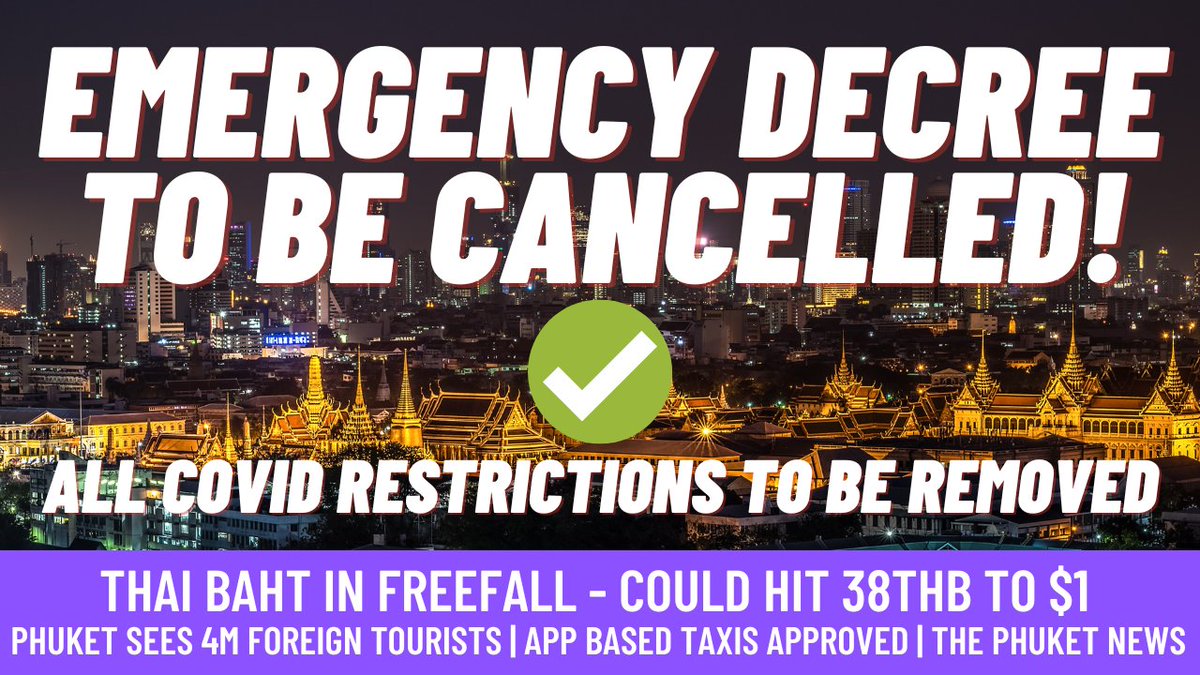 packedreadytv's tweet photo. EP 222: EMERGENCY DECREE CANCELLED, Restrictions Removed, Thai Baht Free... https://t.co/pUP61fzJcM via @YouTube https://t.co/Y9KcxMxdkA
