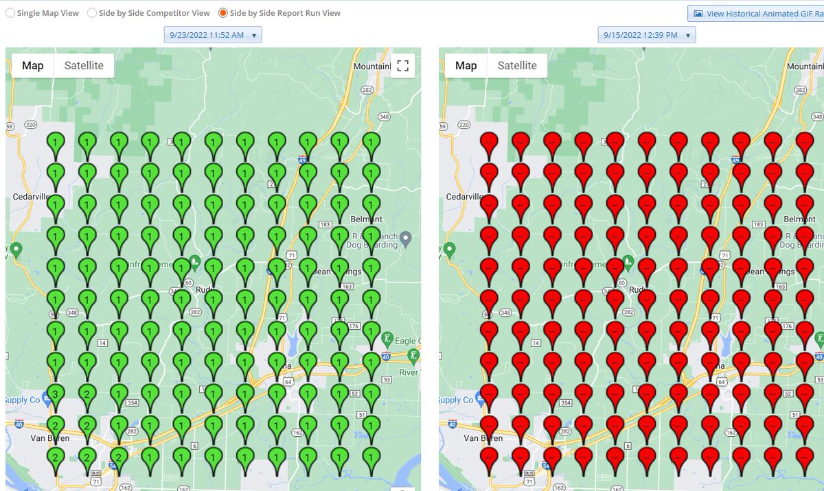 rustybrick's tweet photo. Google local search ranking algorithm bug for SABs seems to be fixed or being fixed https://t.co/FOk9iJaLLx via @keyserholiday and @JoyanneHawkins https://t.co/aRX9imkiI4