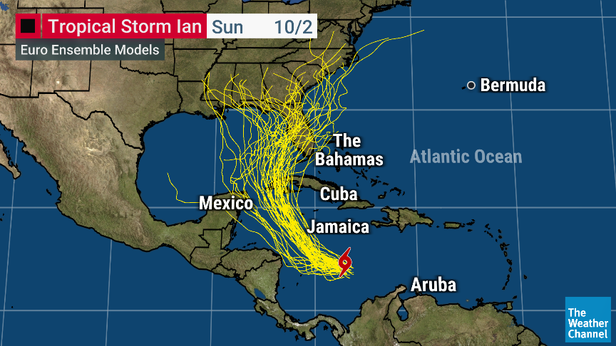 Remember, avg error of <a href="/NHC_Atlantic/">National Hurricane Center</a> "Day 5" location is 120-150mi. All interests from Louisiana to #Florida should be closely watching.

1/3 of the time, system could actually end up OUTSIDE of the cone.

And, impacts occur WAY outside of the center line &amp; cone. <a href="/weatherchannel/">The Weather Channel</a>