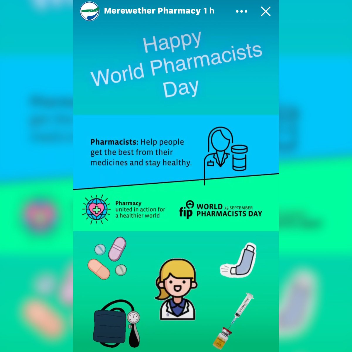 MerewetherPhcy's tweet photo. Happy World Pharmacists Day! https://t.co/L6HH8DLh2D