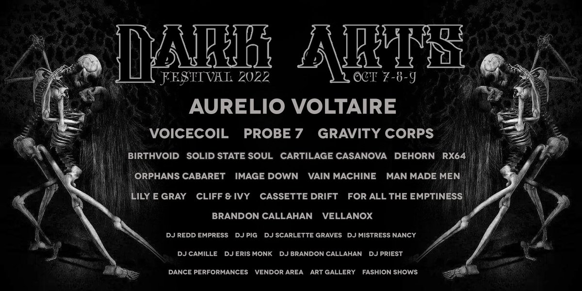 #FORKSTER FESTIVAL ALERT! #Anchorage, #Alaska's legendary #gothicrock duo @CliffandIvy will be part of the ace #DarkArtsFestival as well as many other brilliant artists you can all see BELOW on the banner. Takes place Oct. 7th, 8th & 9th. #SaltLakeCity, #Utah