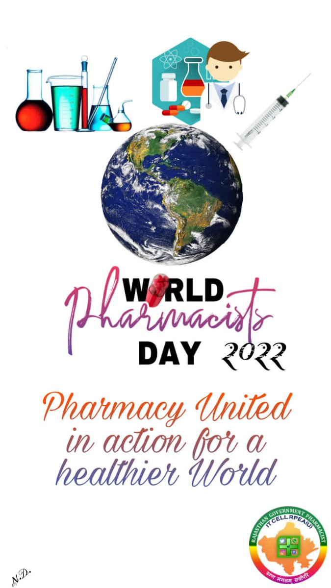 <a href="/RPEA_U/">RAJASTHAN PHARMACIST EMPLOYEE ASSO.(U)</a> <a href="/ashokgehlot51/">Ashok Gehlot</a> <a href="/RajCMO/">CMO Rajasthan</a> <a href="/plmeenaINC/">Parsadi Lal Meena</a> <a href="/IPA_India/">IPA - Indian Pharmacist Association</a> World pharmacist day 2022 की हार्दिक शुभकामनाएं🌾🌾🥀🥀