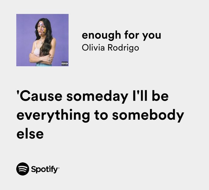 thesadbaby's tweet image. olivia rodrigo / enough for you