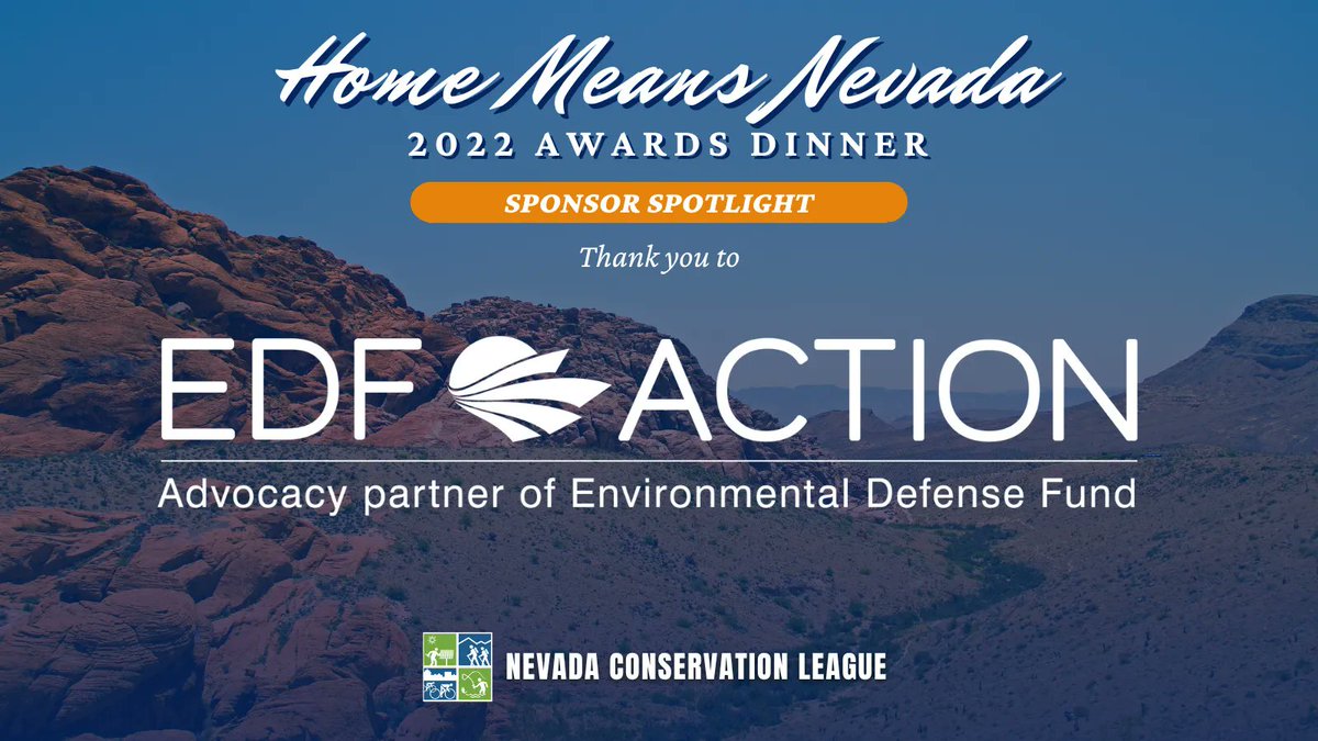We’re thankful for environmental champion and sponsor, <a href="/ENVDefenseFund/">EDF</a> for supporting our #HomeMeansNevada Awards Dinner. We’re grateful for your contribution!
 
There's still time to save your seat! Purchase your ticket TODAY: secure.actblue.com/donate/fr-hmnd
