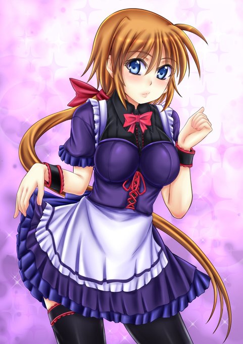 シュテルさんのメイド服姿を描いてみました～ 