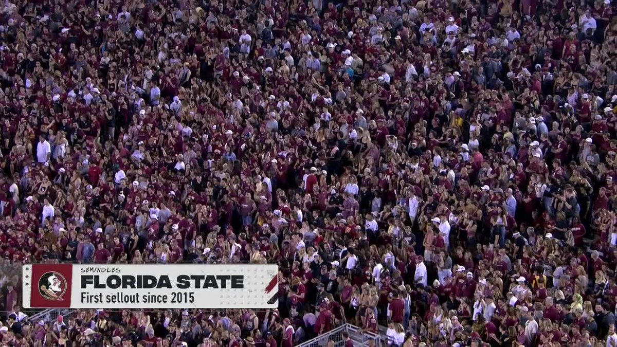 accnetwork's tweet photo. Nothing like a packed Doak Campbell Stadium 🍢 @FSUFootball https://t.co/s9VA8MK6nb