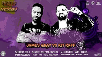 FPWPro's tweet image. One week from tonight…

CONQUEST II
LIVE! from the iconic Big Wheel Roller Skating Rink in East Stroudsburg, PA!

*TICKETS ARE AVAILABLE NOW*
$18 if you purchase on EventBrite
$60 Family 4 Pack deal ($15 a ticket!)

GET THEM HERE: eventbrite.com/e/407436673057