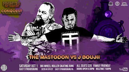 FPWPro's tweet image. One week from tonight…

CONQUEST II
LIVE! from the iconic Big Wheel Roller Skating Rink in East Stroudsburg, PA!

*TICKETS ARE AVAILABLE NOW*
$18 if you purchase on EventBrite
$60 Family 4 Pack deal ($15 a ticket!)

GET THEM HERE: eventbrite.com/e/407436673057