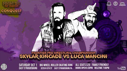 FPWPro's tweet image. One week from tonight…

CONQUEST II
LIVE! from the iconic Big Wheel Roller Skating Rink in East Stroudsburg, PA!

*TICKETS ARE AVAILABLE NOW*
$18 if you purchase on EventBrite
$60 Family 4 Pack deal ($15 a ticket!)

GET THEM HERE: eventbrite.com/e/407436673057