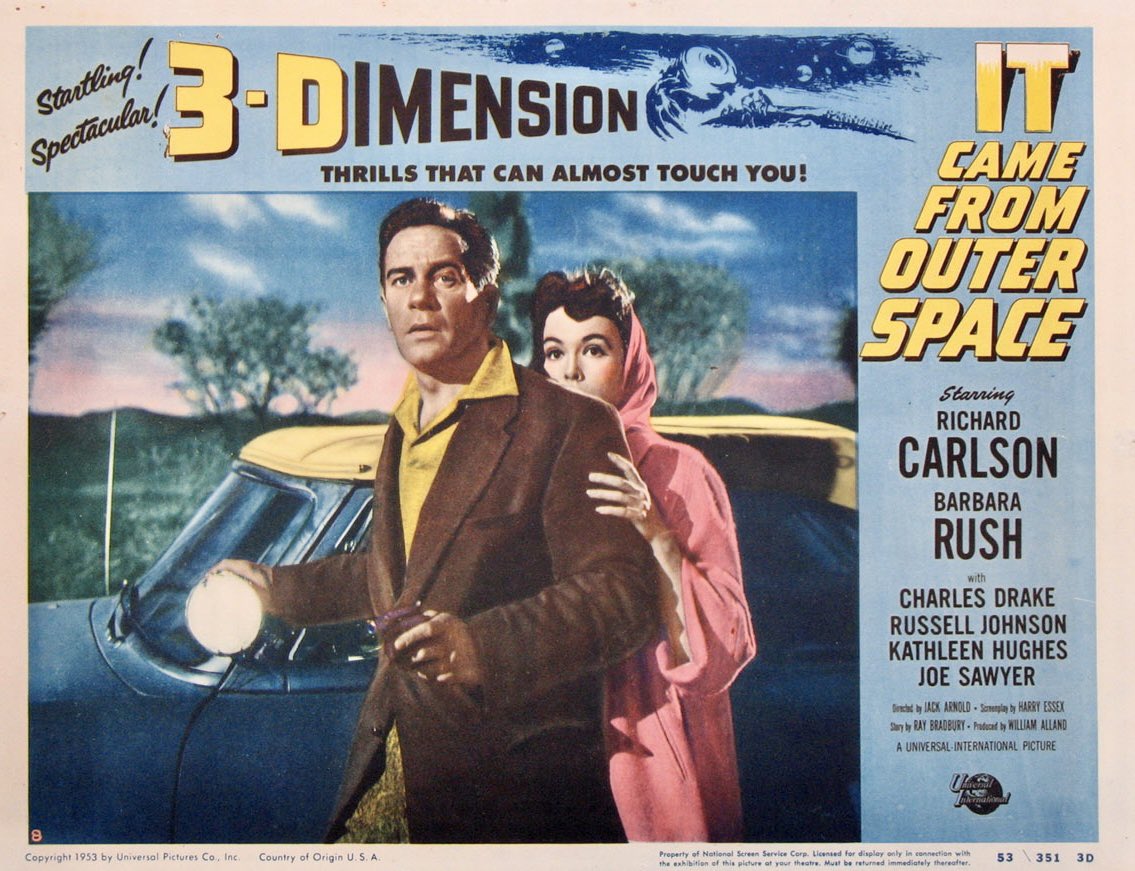 RichardDCarlson's tweet photo. Richard Carlson starred in three 3D movies in the 1950s:

It Came from Outer Space, 1953
The Maze, 1953
Creature from the Black Lagoon, 1954

All 3 have been beautifully restored by the 3D Film Archive (founded by @BobFurmanek) &amp; are on 3D Blu-ray! #TCMParty #ItCameFromOuterSpace https://t.co/BHFL0LeIz8