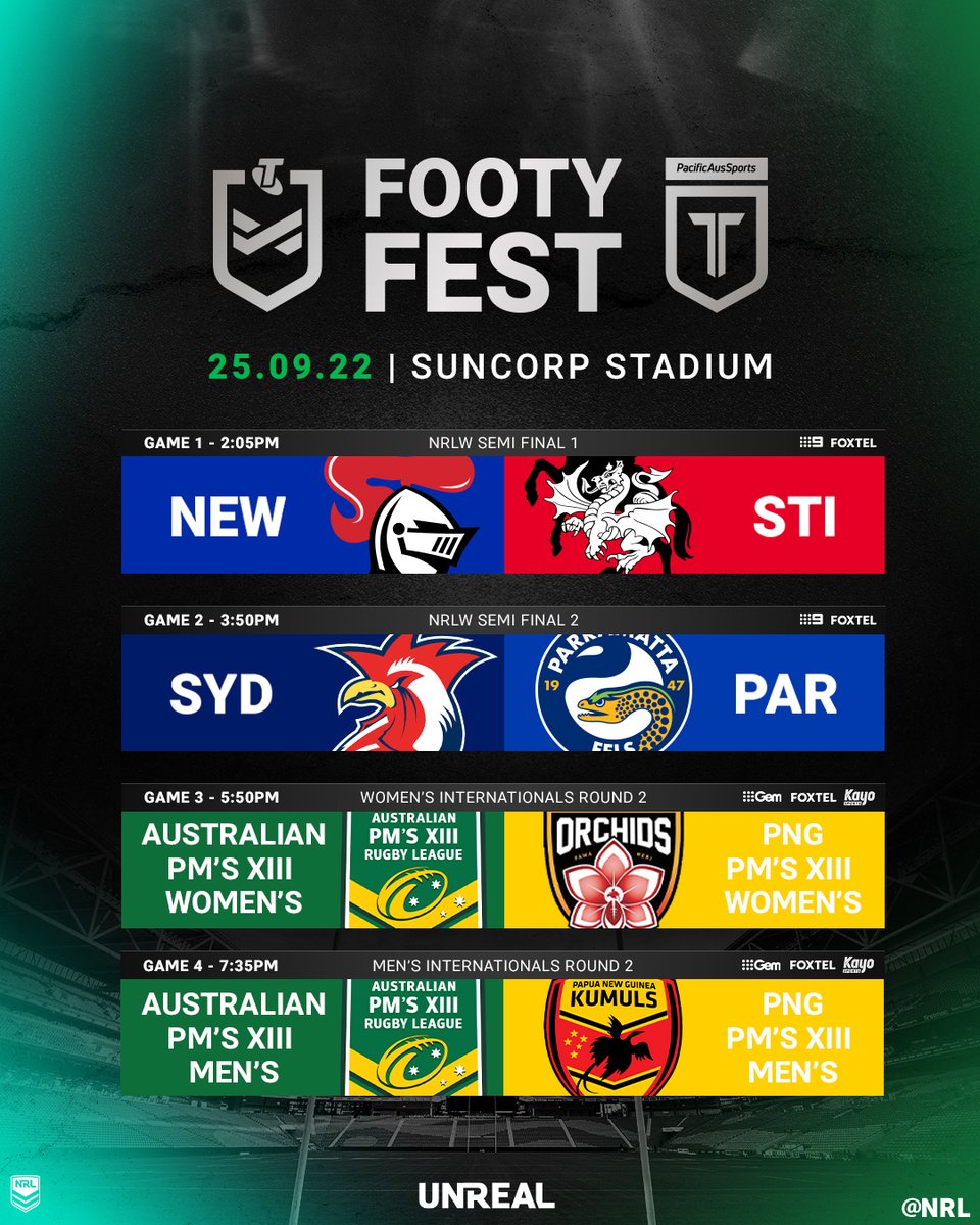 NRL's tweet photo. Catch four games of Rugby League action today at NRL Footy Fest! 🤩 https://t.co/ypzctqO9fp
