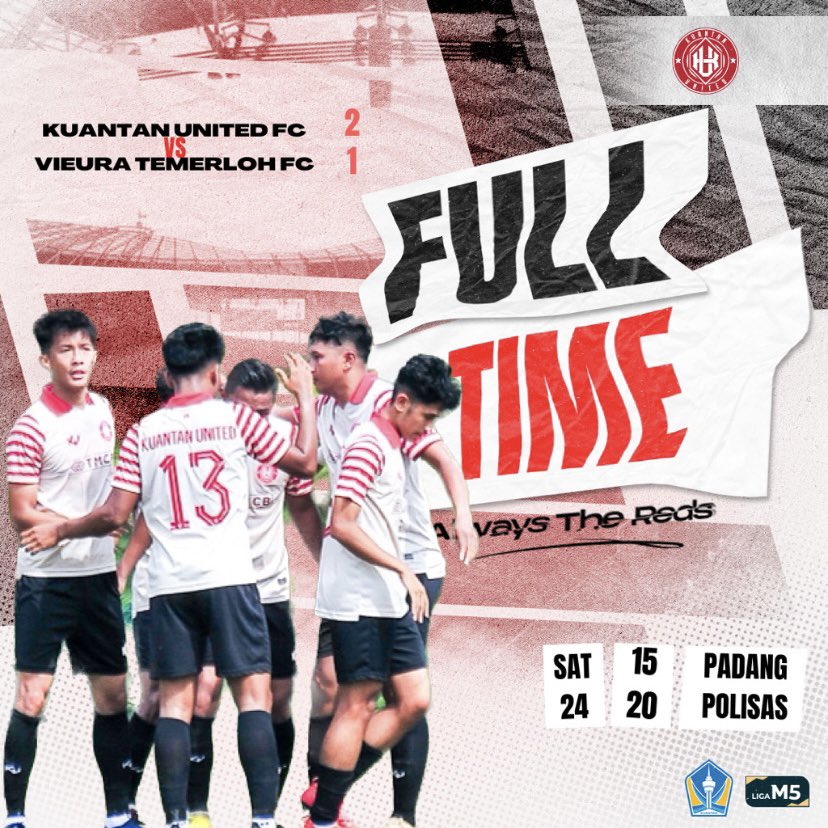 KuantanUnited's tweet photo. Keputusan penuh perlawanan menentang Vieura Temerloh FC semalam. 😍 https://t.co/n463WLKlnD