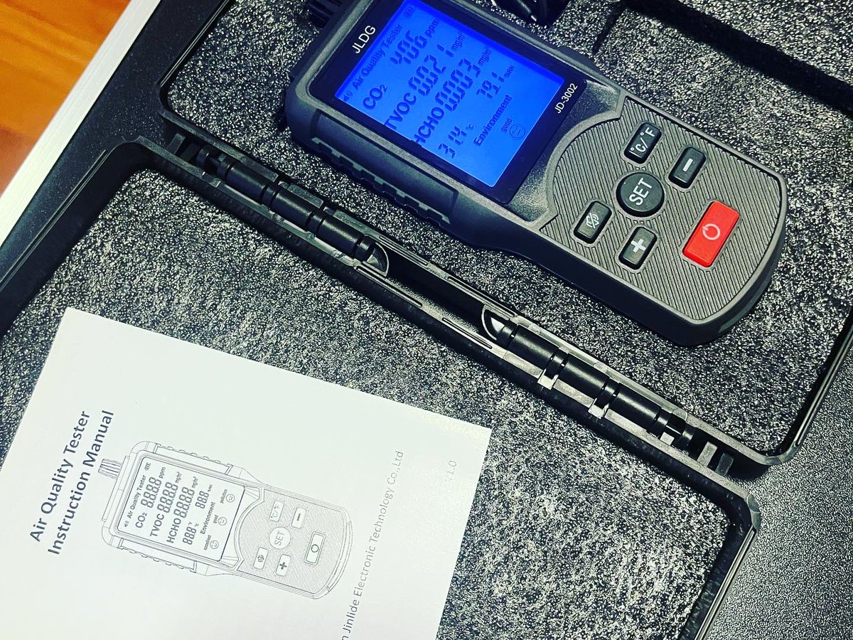 Air quality meters are getting really affordable these days. There’s really no excuse not to implement pre, during and post renovation readings to gauge and control of VOCs in the spaces we build. #greeninteriordesign #sustainability #healthyspaces