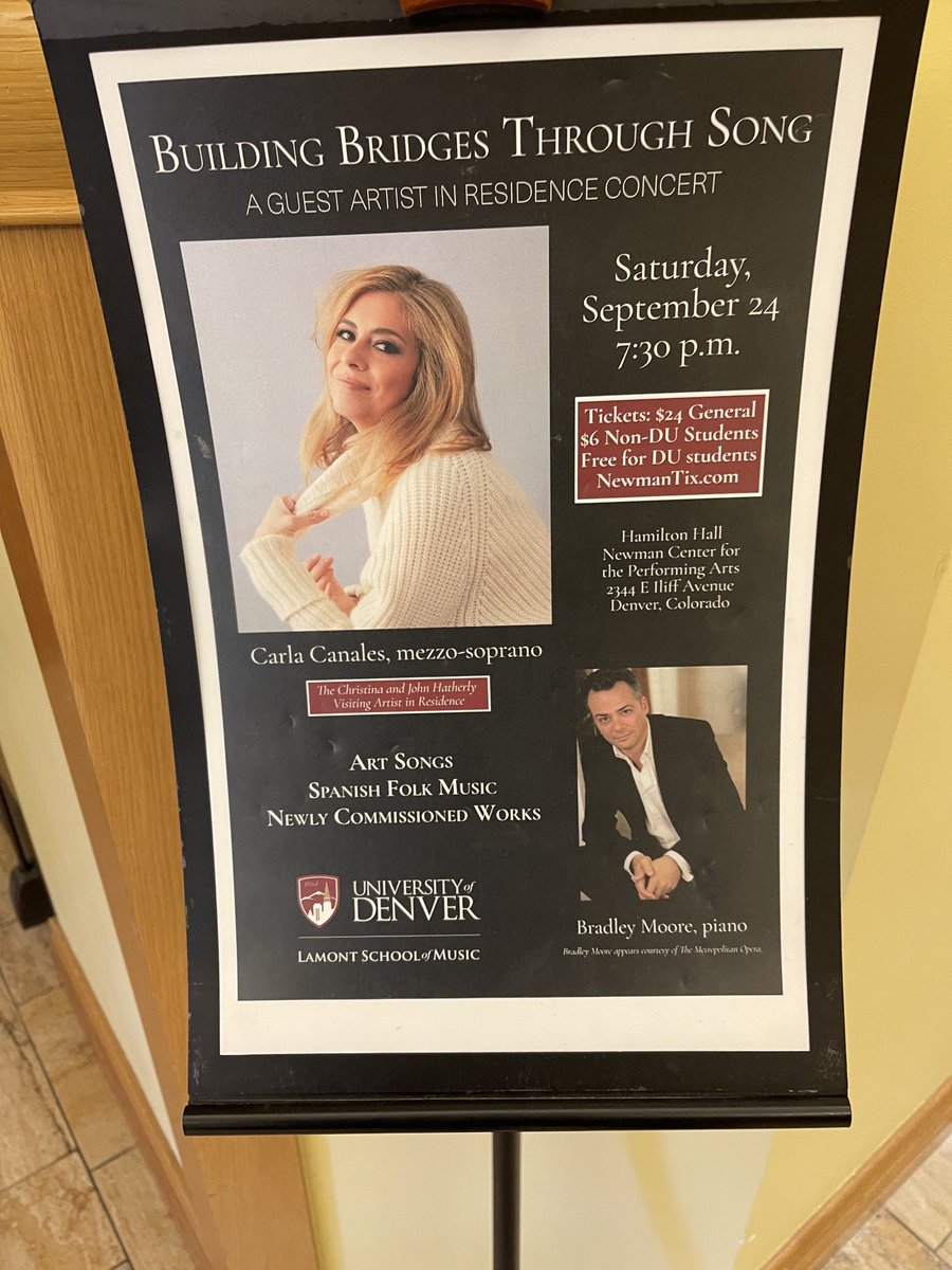 I’m so pleased to perform this evening with Carla and several of the young singers here at Lamont!